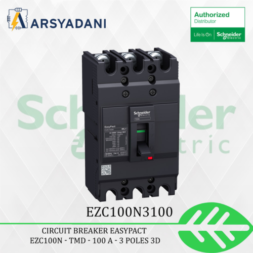 EZC100N3100 - Circuit Breaker Schneider Easypact EZC100N TMD 100A 3P ...