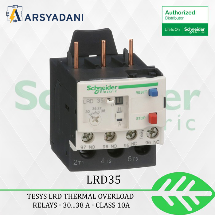 Thermal Overload Relay LRD33 (LRD3365) - 80-93 Amp Adjustable - 50/60 Hz